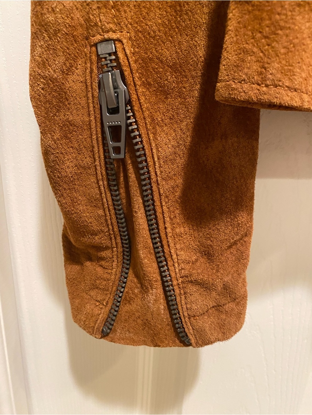 BlankNYC Whisky-Brown Suede Moto Jacket Size M Excellent Condition - Picture 8 of 12